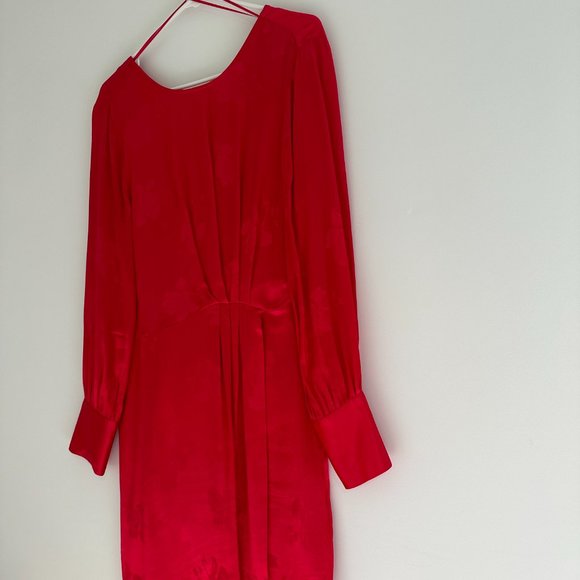 Floral Jacquard Dress - Retro Pink - Size 8 - Picture 4 of 8